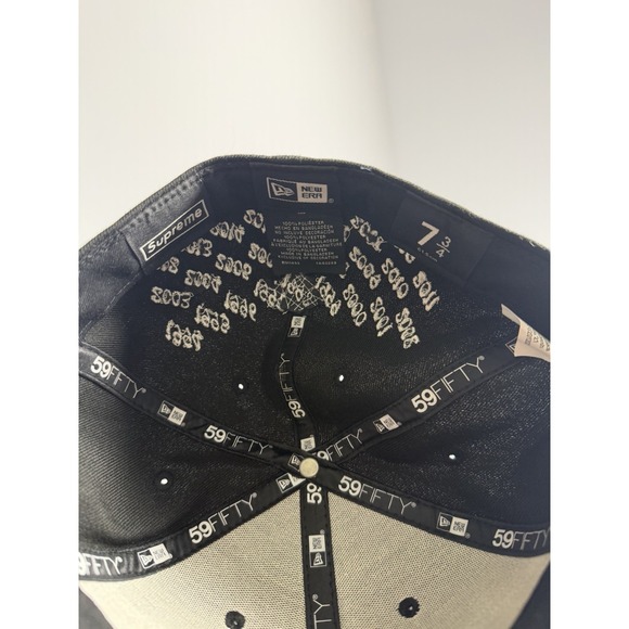 Supreme New Era Box Logo Champions Black SS21 (Used) 7 3/4